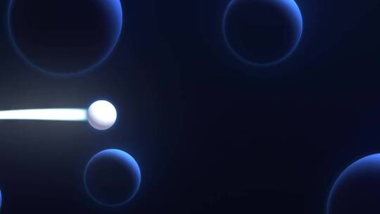小球拖尾粒子光线星球背景三维小球片头片尾