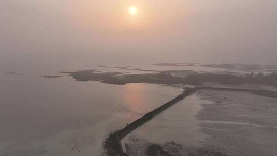 儋州平流雾航拍视频素材模板下载