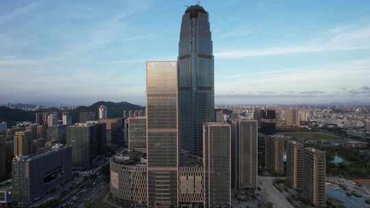 浙江台州第一高楼天盛中心商务区航拍