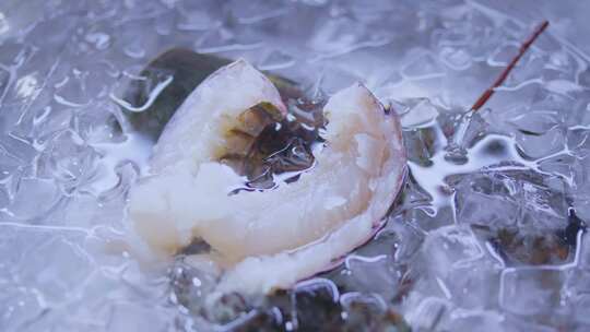 冰块龙虾肉展示视频素材模板下载