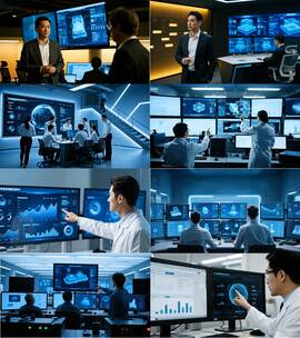 数据分析师数字化管理智能办公数据中心高清在线视频素材下载