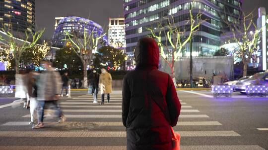 上海外滩街景夜景