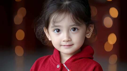 甜美女孩纯真笑容温暖治愈