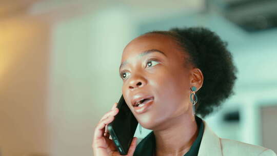 电话，沮丧，挂断与办公室黑人妇女谈判