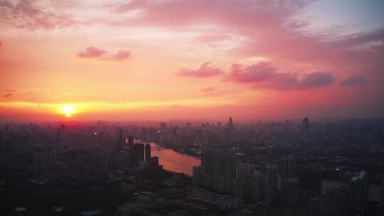 广州海珠越秀日落延时视频素材模板下载