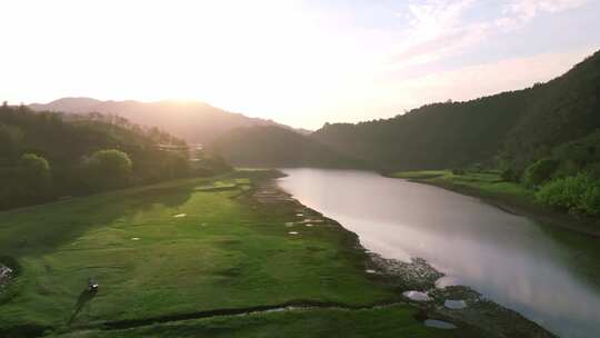 4K航拍湖州安吉小杭坑露营基地