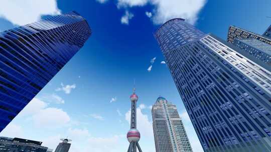 上海东方明珠高楼建筑延时