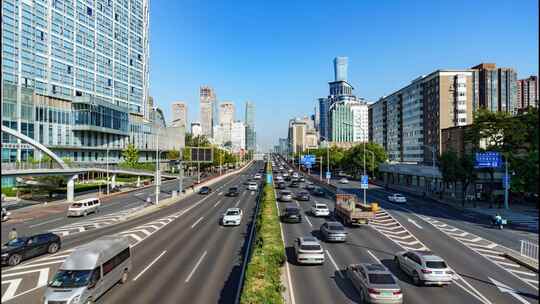 北京 京广桥  车流 堵车 北京交通