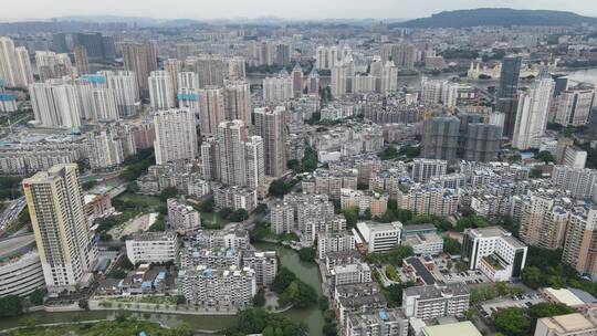 航拍福州，福建建设，城市风光