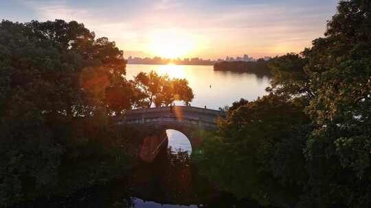 杭州 西湖 苏堤 日出 杭州宣传片 片头