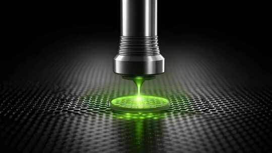 精密仪器绿色光束照射材料