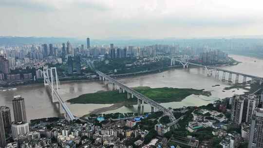 重庆城市江岸航拍