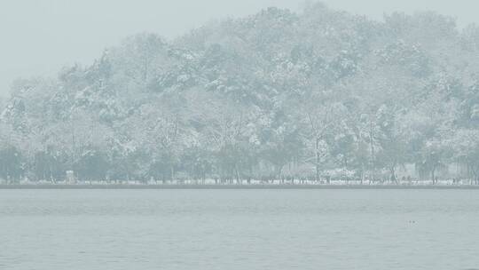 杭州西湖风景区雪景