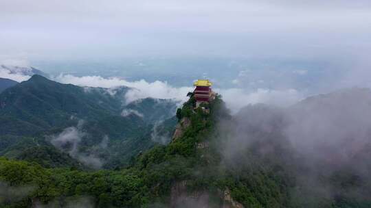 南五台山 钟南山 秦岭 云海 蓝天白云 穿云