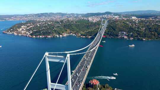 伊斯坦布尔大桥鸟瞰4k