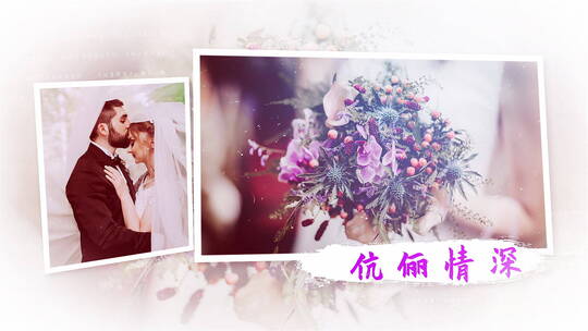 清新浪漫婚礼电子相册展示AE模板