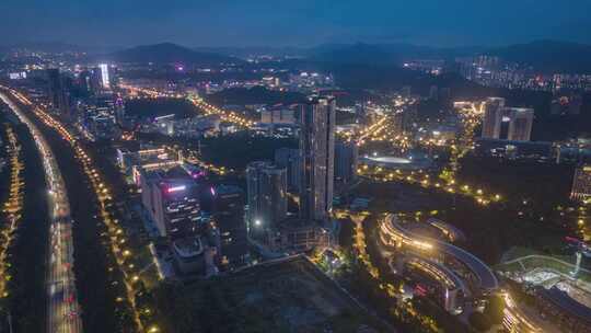 广州黄埔科学城夜景延时