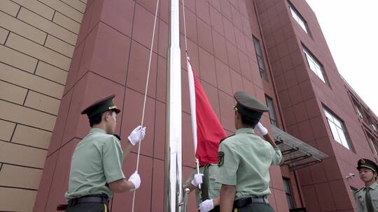 小学生 升旗视频素材模板下载