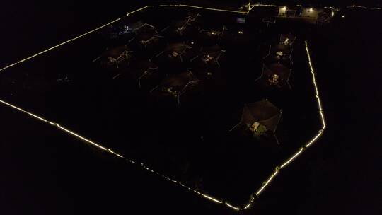 俯拍福州露营夜景视频素材模板下载