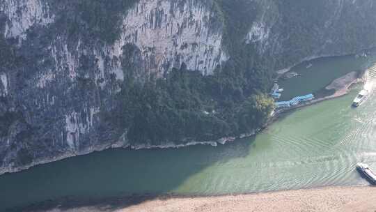 广西桂林阳朔兴坪山水风光漓江航拍