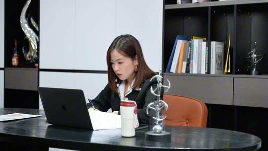 女白领办公司商务办公