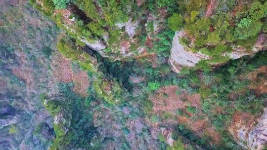 航拍张家界天子山秋天的风景