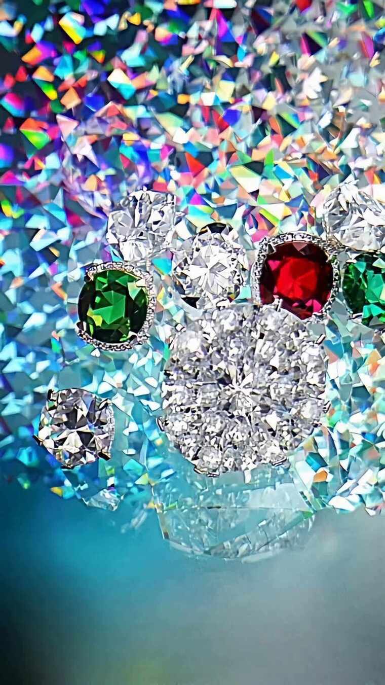 多彩钻石珠宝特写