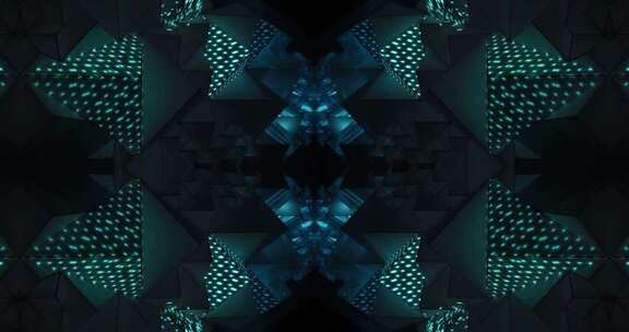 391 4K创意时尚霓虹几何形状发光背景