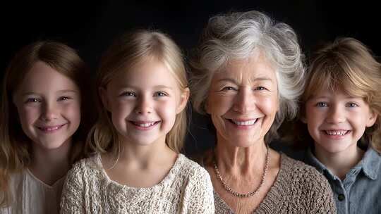 祖母与孙辈的温馨家庭时刻