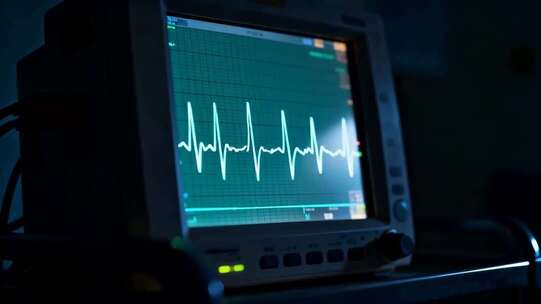 医院心电图监测设备画面