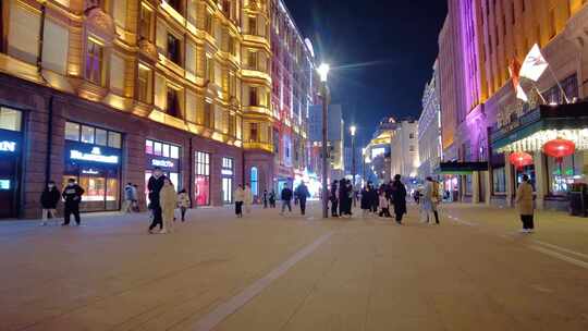 上海市外滩夜晚街景夜景视频素材视频素材模板下载