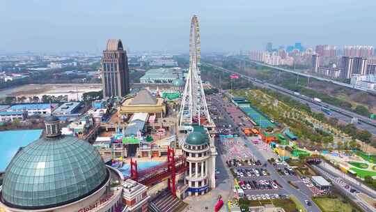 江苏常州江南环球港航拍新北区城市地标风景