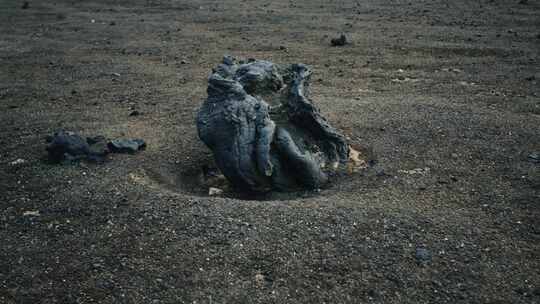 火山，石头，火山口，荒凉