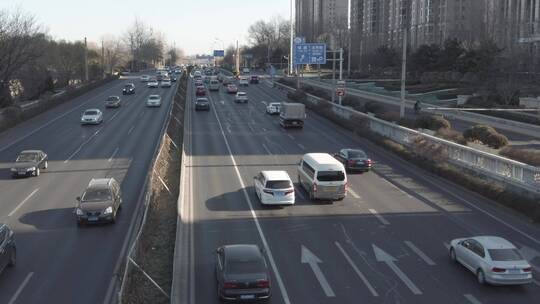 北京二环高速路实拍视频视频素材模板下载