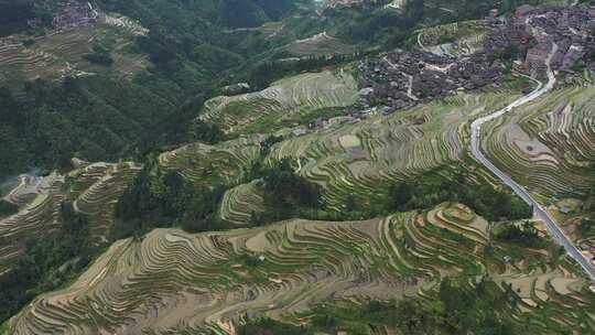 航拍贵州黔东南从江加榜梯田（原视频）