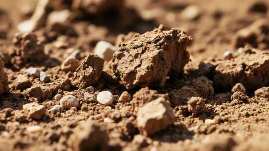 干旱土地与枯萎植物的凄凉景象