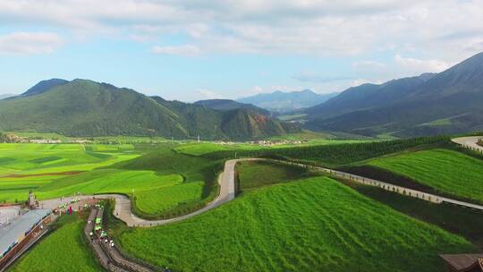 青海祁连县卓尔山景区航拍