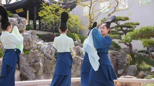 传统中式古装只此青绿舞蹈