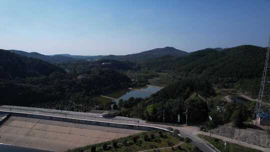 孝感观音湖水库景区航拍