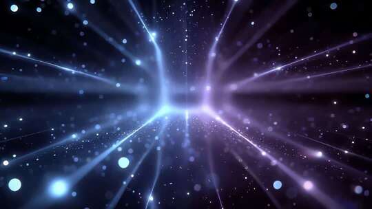 璀璨星光隧道穿梭未来科技空间
