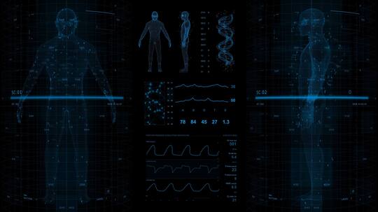 医疗人体科学HUD展示AE视频素材教程下载