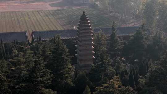 航拍洛阳白马寺