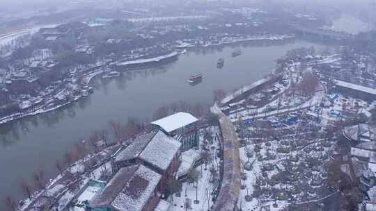 周至水街  下雪  冰雪世界