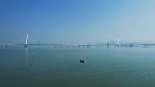 跨海大桥深圳湾公路大桥E视频素材模板下载