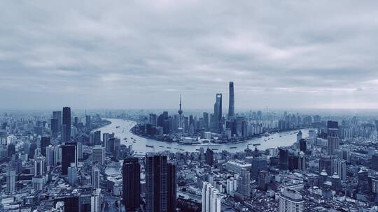 上海陆家嘴城市航拍风光