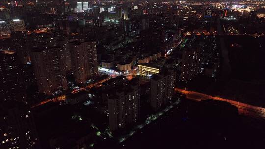 徐汇区钦州北路夜景航拍