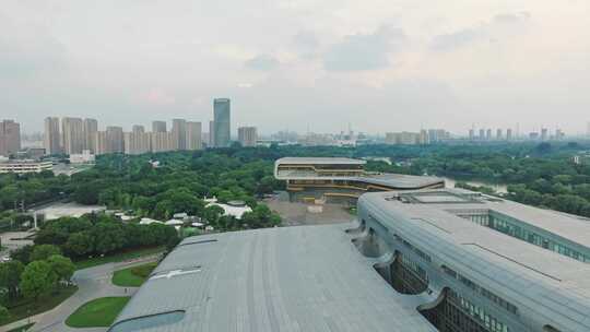 上海汽车博物馆航拍上海嘉定安亭