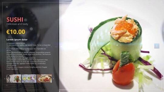 清新整洁餐厅菜单图文过渡幻灯片AE模板AE视频素材教程下载