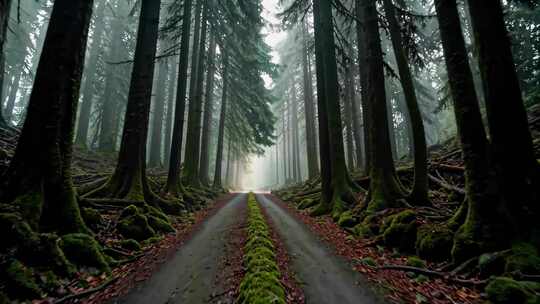 森林中的林间小道