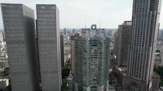江苏南京新街口商务建筑CBD航拍